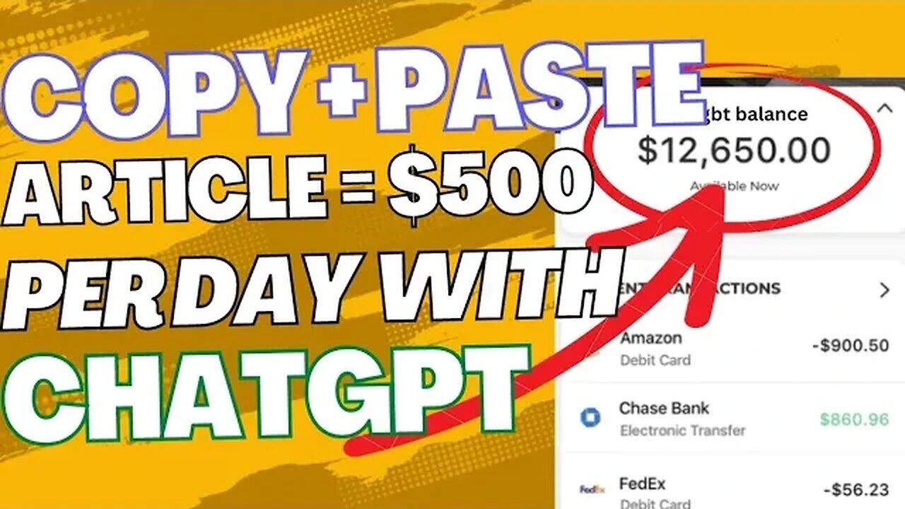 copy and paste article = $500 per day with ChatGPT (make money online with chatgpt)