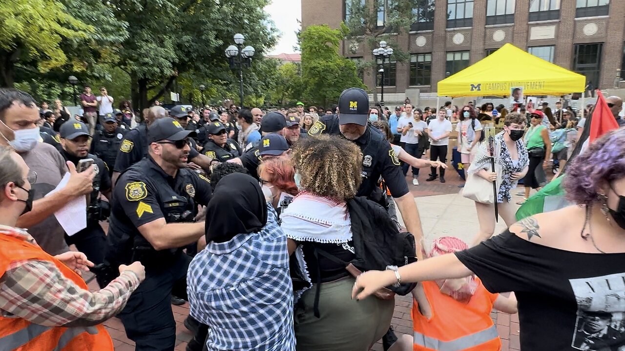 ARRESTS at University of Michigan Pro-Palestine Demonstration