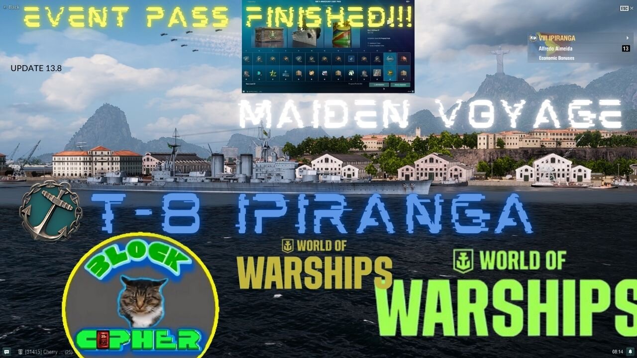 T-8 IPIRANGA//Event Pass Finished 13.8//First trip | WoWS