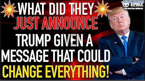 What Do They Have Planned!! Trump Given Message That Could Change Everything!! - Nov 30.