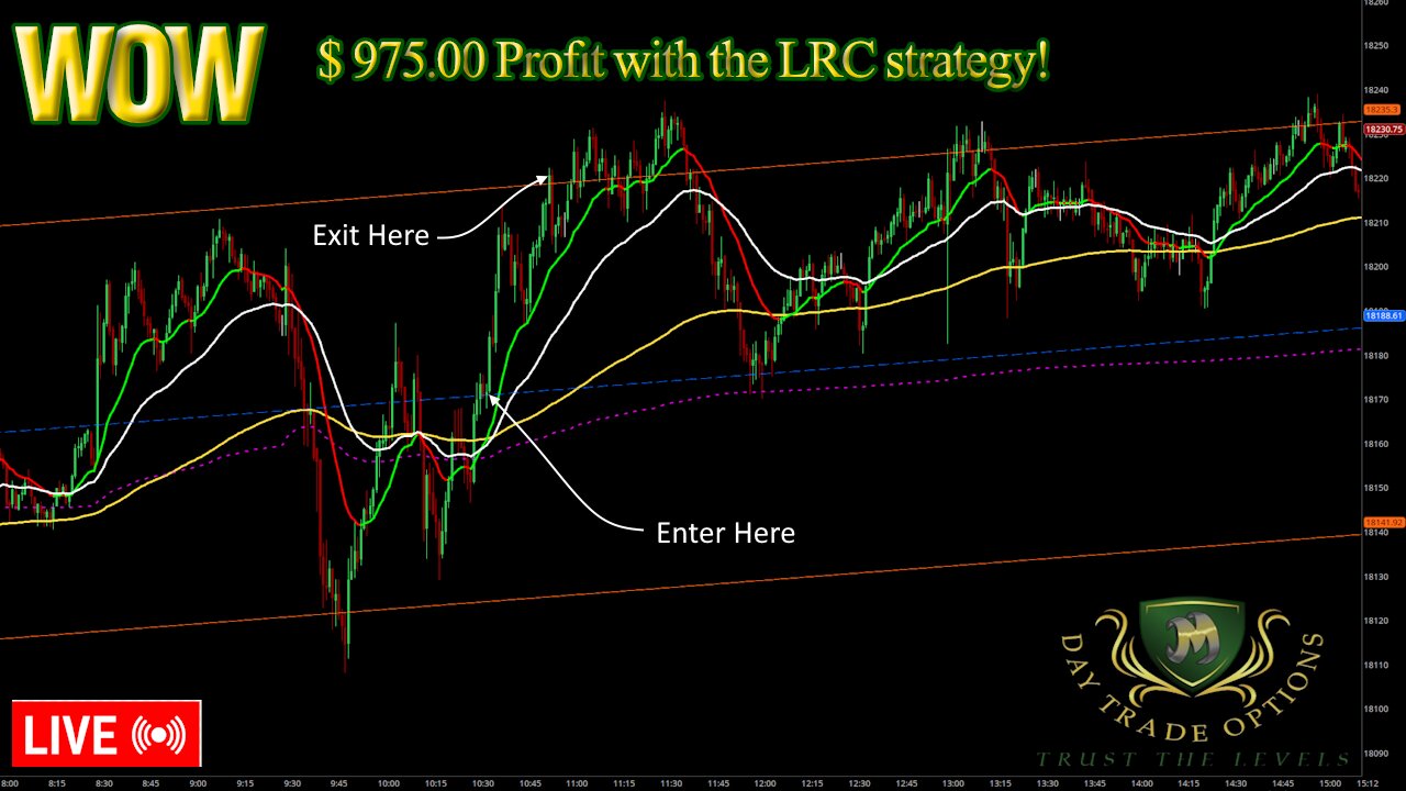 $975.00 Profit Day Trading Options today!