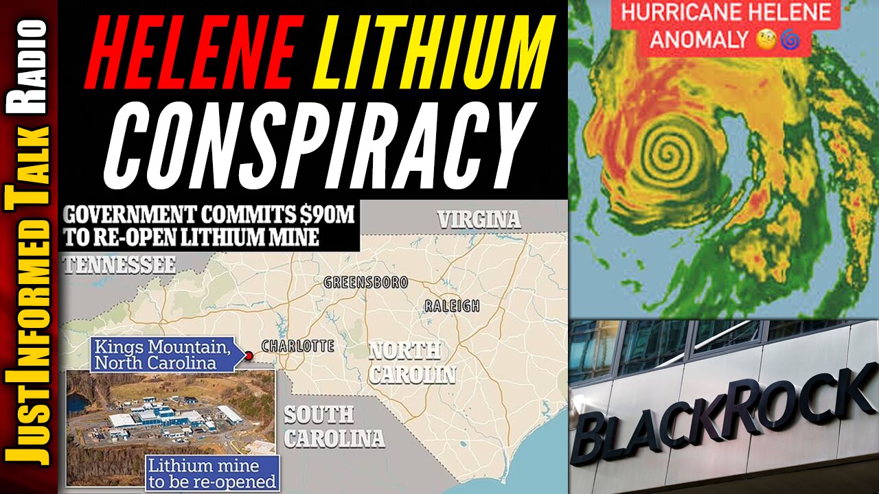 Hurricane Helene BLACKROCK Weather Weapon Lithium Mine Conspiracy Explained!