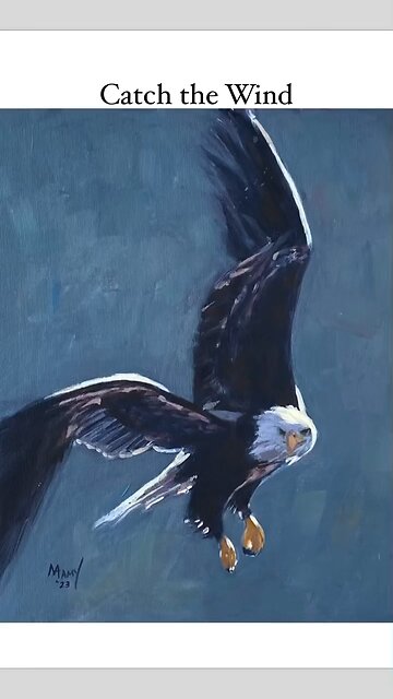 Catch the Wind - Flying Eagle Painting, Prophetic Art, Music Melissa Helser, How to Paint an Eagle