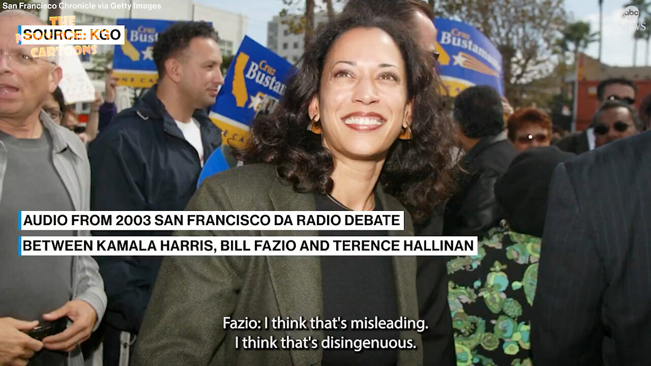 2003: Kamala confronted during the debate in the runup for San Francisco district attorney for claiming she'd tried "hundreds" of cases. Admits it was "about 50."