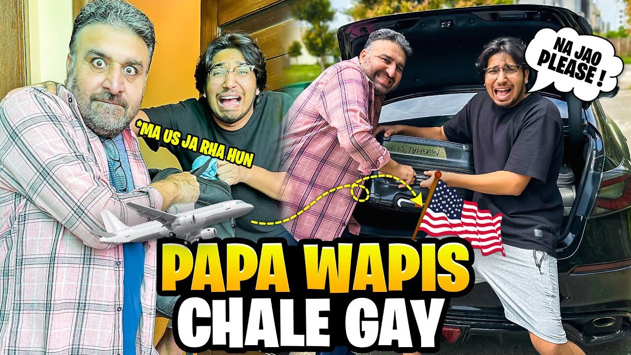 Papa USA Chaly Gay 😭 | Meri Waja Sy Gussa 😡 Ma