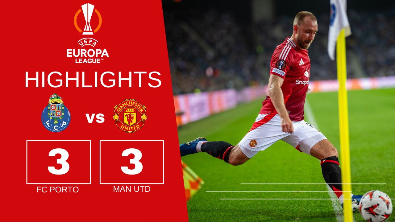 FC PORTO 3-3 MANCHESTER UNITED Highlights | Uefa Europa League 2024-25