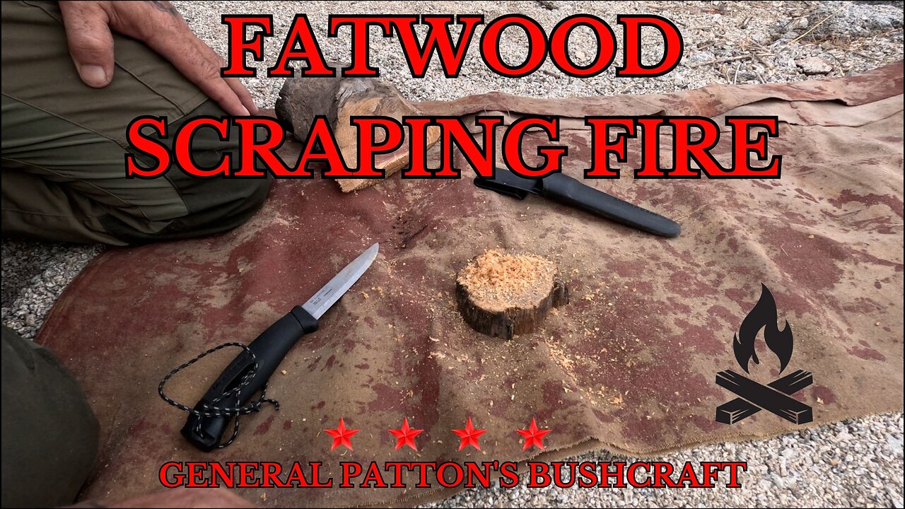 FATWOOD SCRAPINGS FIRE