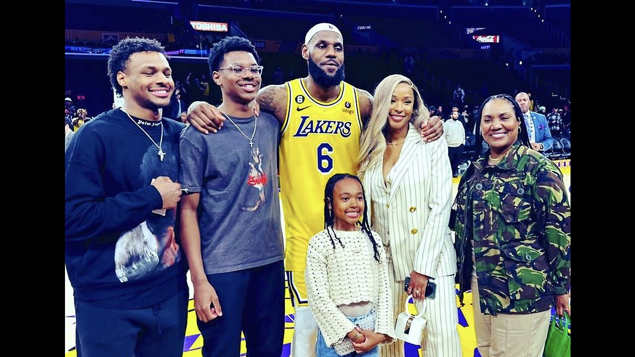LeBron hitting the record-breaking shot. Sounds like Bronny knew the fade was coming