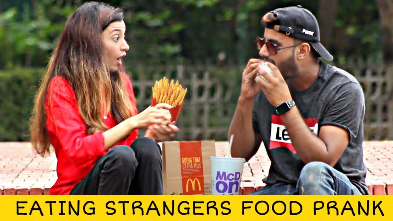 Eating Cute Girls Food Prank