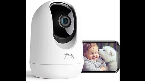 ULOFY 360° Pet Camera with Phone App, 2K Security Camera Indoor for BabyDog, PanTilt Video Ba...