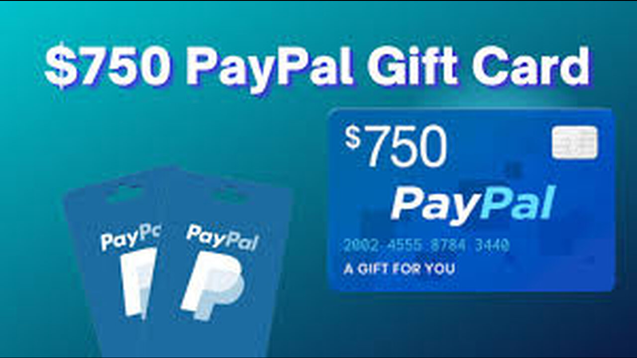 $750 PayPal Gift Card Giveaway !