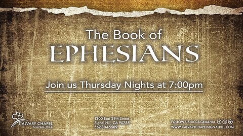 May 14th - Midweek Service - Ephesians 5