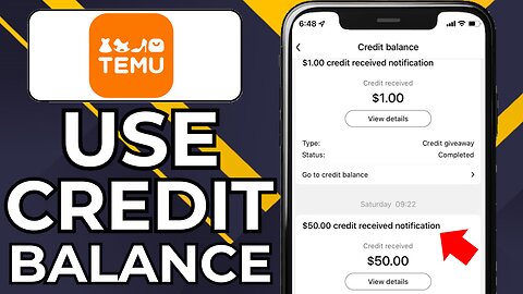 HOW TO USE CREDIT BALANCE IN TEMU