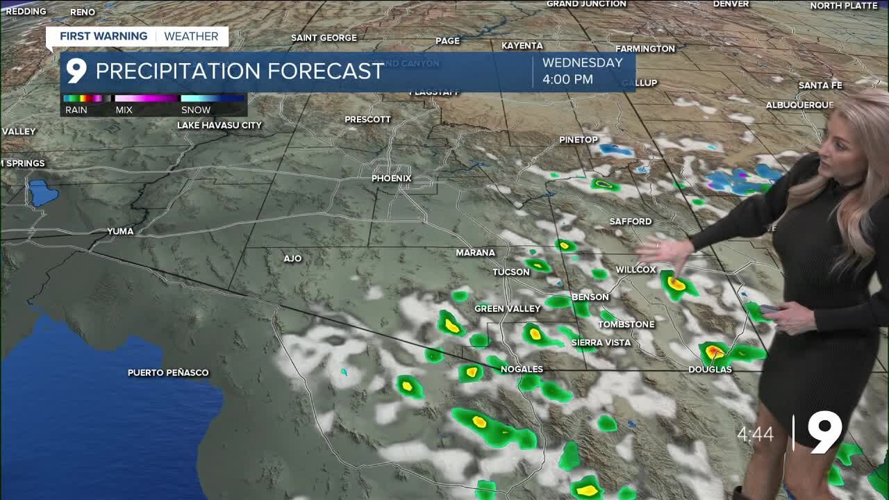 Frost start to the day with slight chance for showers