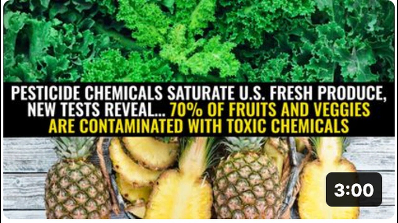 70% of fruits and veggies are contaminated with toxic chemicals