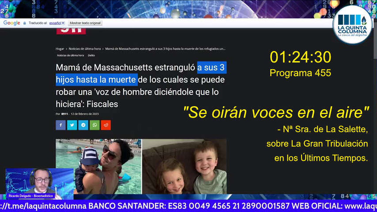 Oye voces y se suicida tras matar a sus tres hijos (PROGRAMA 455) (Masonería y demonolatría)