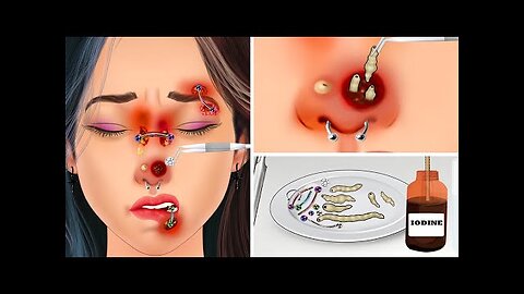 ASMR Treatment of infections caused by wearing facial piercings