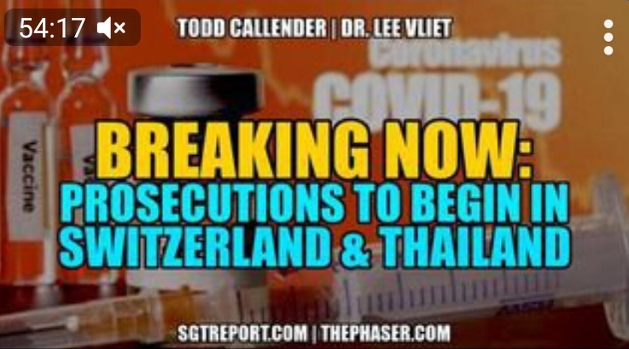 VAX-COVID PROSECUTIONS agsinst PFIZER & ALL TO BEGIN IN SWITZERLAND & POSSIBLY THAILAND