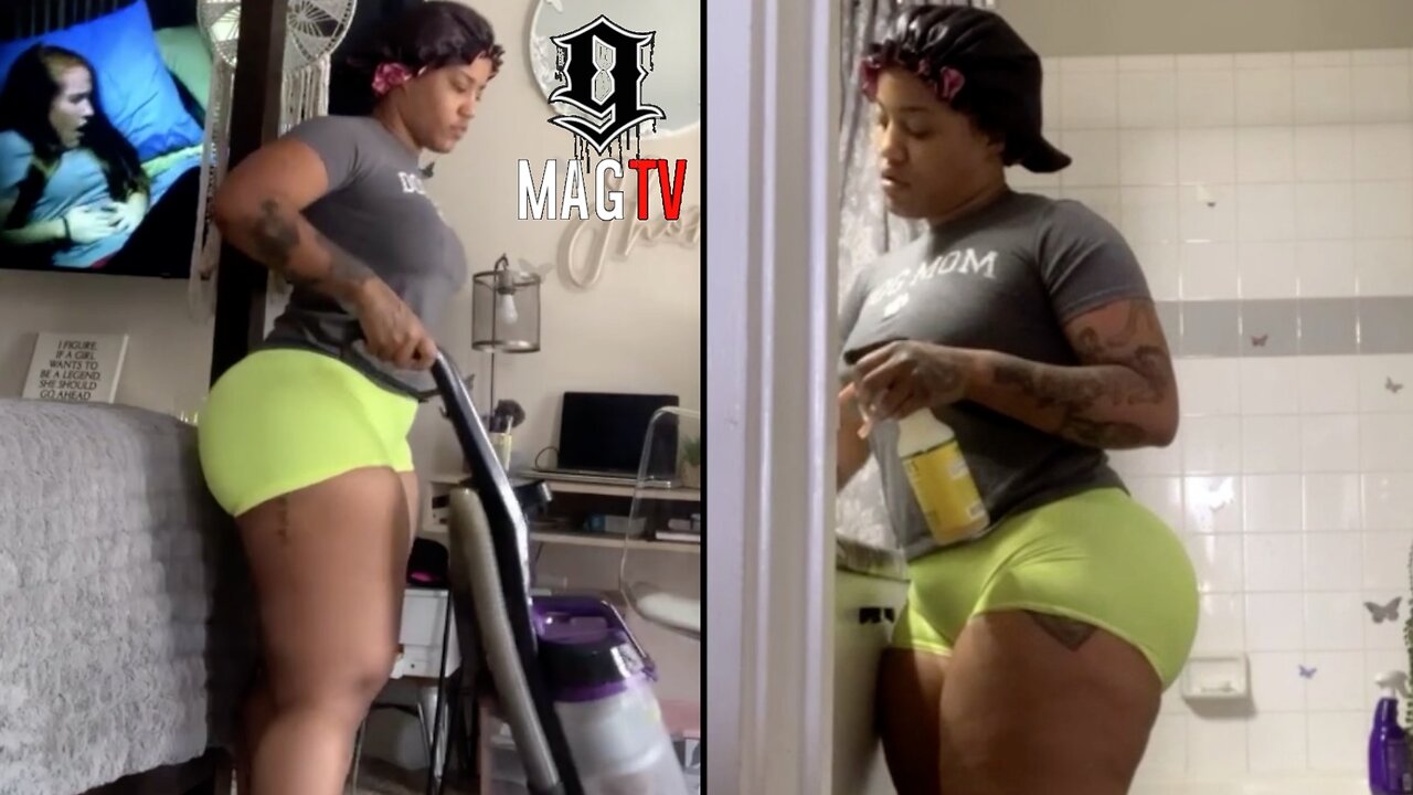Jhonni Blaze Demonstrates The Use Of Her Upright Vacuum While Cleaning Her House! 🧹