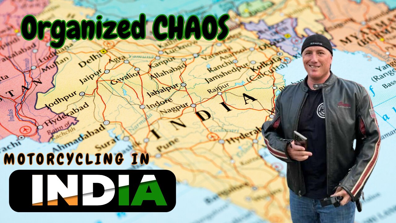 Organized CHAOS riding a motorcycle in India