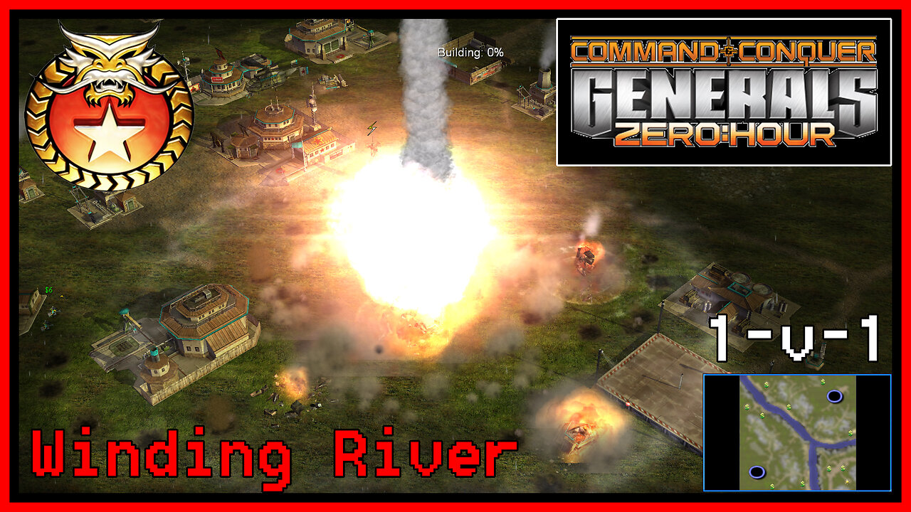 C&C Generals Zero Hour | Nuke General | 1v1 | Winding River