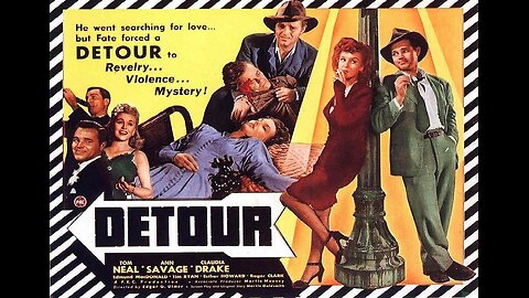 DETOUR 1945 Hitchiker to Hollywood Only finds More & More Trouble on the Way FULL MOVIE in HD