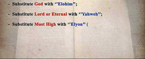 Yahwah, God, Elohim, Most High, Lord