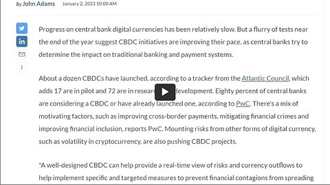 CBDC | "80% of Central Banks Are Considering a CBDC or Have Already Launched One."