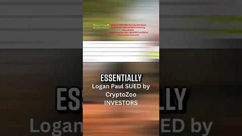 Logan Paul SUED by CryptoZoo INVESTORS #loganpaul #crypto #rumble #cryptozoo #defi #lawsuit #roidapp