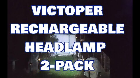 Victoper Zoomable Wide Beam Rechargeable Headlamp 2 Pack