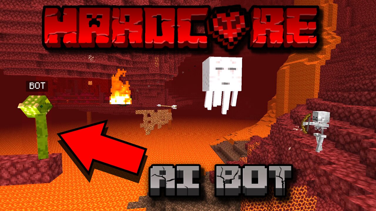 Minecraft Hardcore But If This Dumb AI Bot Dies, We Die