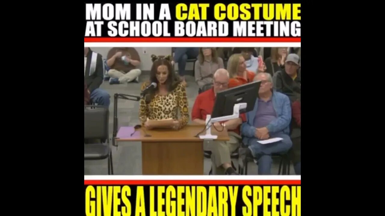 MUST WATCH: Mom in a cat costume at School Board Meeting | IrnieracingNews