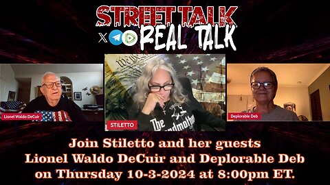 Rebroadcast of Street Talk with Stiletto 10-3-2024