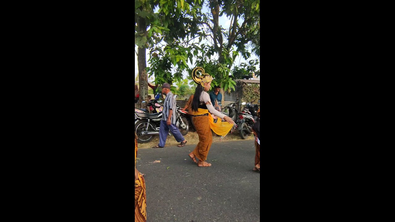 The cool carnival in Indonesia is very funny