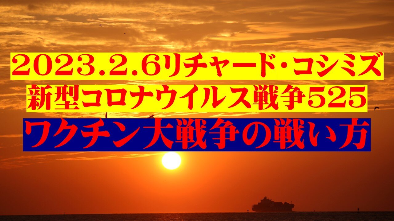 2023.2.6リチャード・コシミズ 新型コロナウイルス戦争５２５ ワクチン大戦争の戦い方