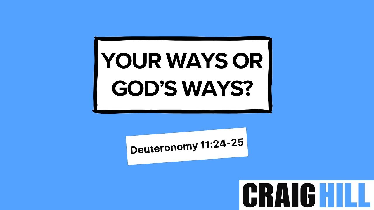 Do you trust your ways or God's ways?