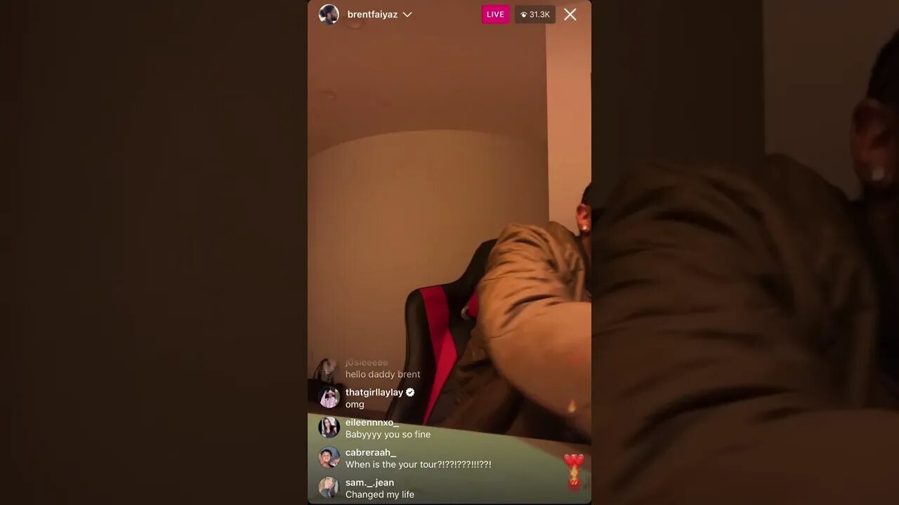 Brent Faiyaz really Short Instagram Live. 30.01.23.