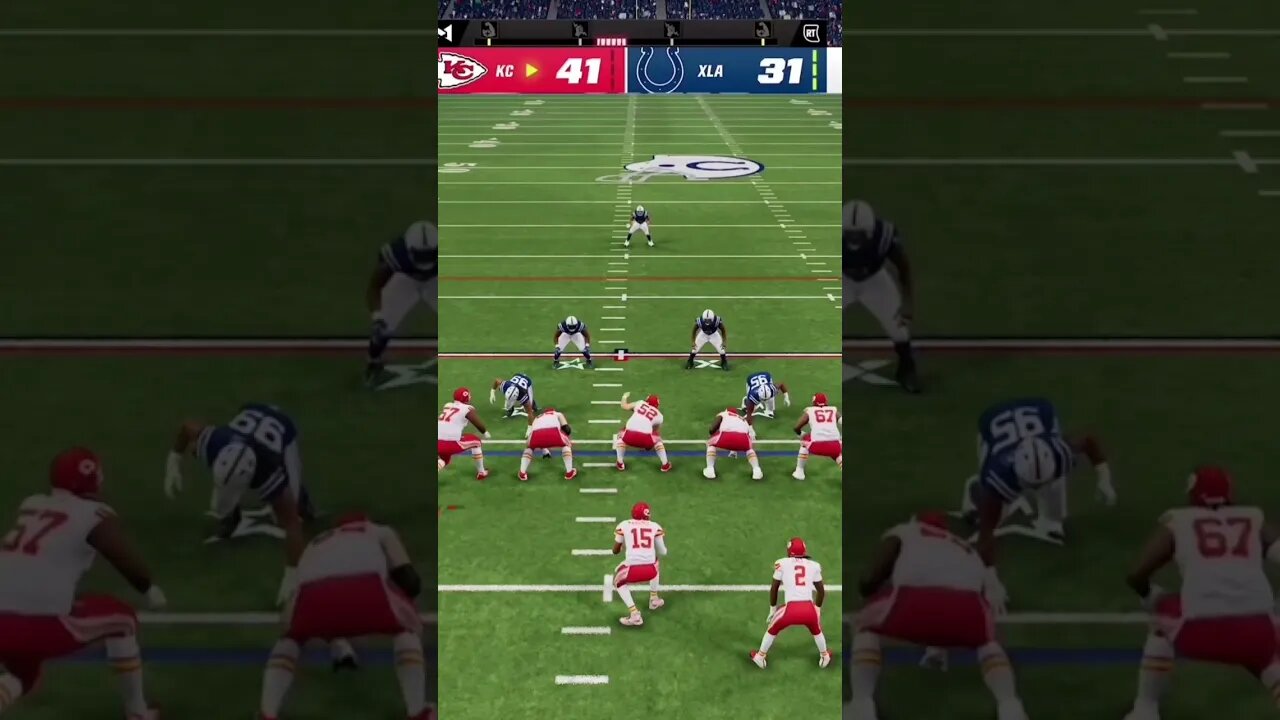 Mahomes was shaking in his boots 😂 #drw15 #madden23 #fail