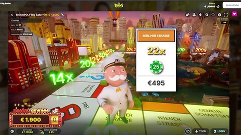 MONOPOLY BIG BALLER MEGA BIG WIN 5 ROLLS