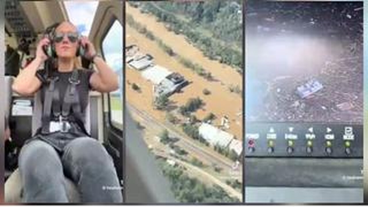 FOOTAGE FROM THE SKY OF THE DEVASTATING FLOODING AND AFTERMATH DAMAGE IN WESTERN NORTH CAROLINA.