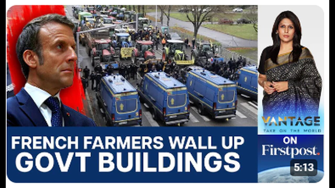 French Farmers Erect Concrete Walls & Dump Manure Outside Govt Offices