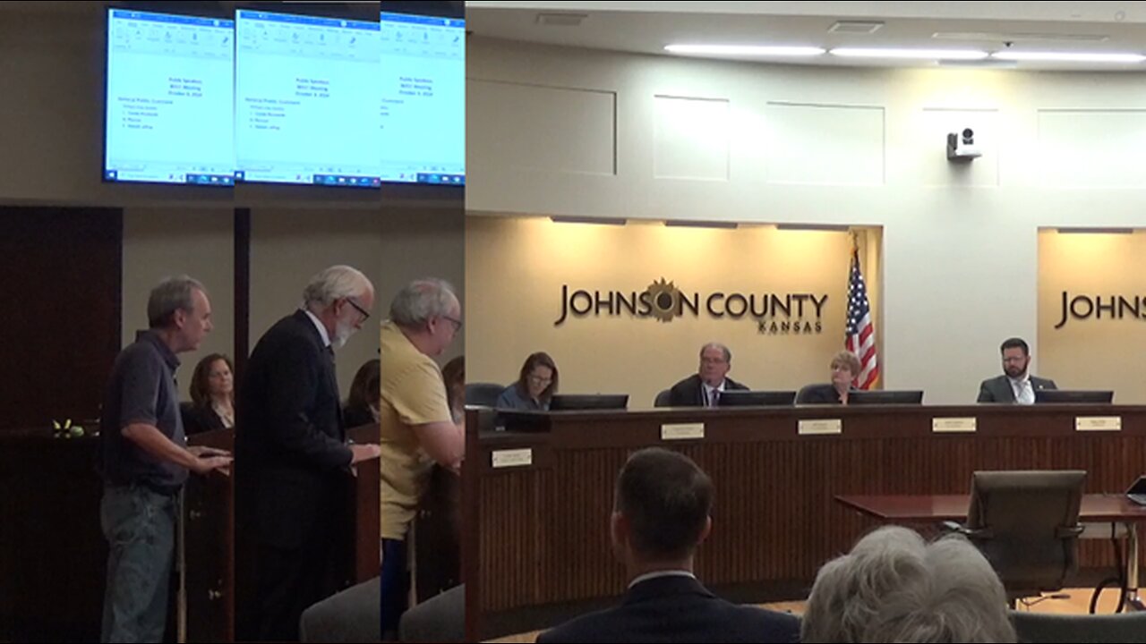 Stellar Comments on Taxpayer Burdens & More at JoCo BOCC - Olathe, KS, 10-3-2024