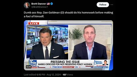 Democrat Dan Goldman Gets Called Out For Lying About Trump And Harris Debates