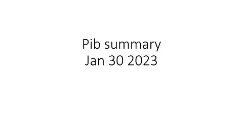 Pib summary jan 30 2023