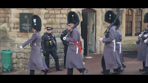 Changing of the Guards inside windsor castle #windsorcastle