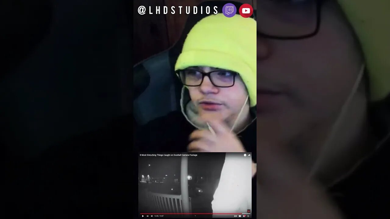 LHD reacts to CREEPY DOORBELL FOOTAGE | #shorts #creepy #LHDSTUDIOS #fyp #fypシ #scary