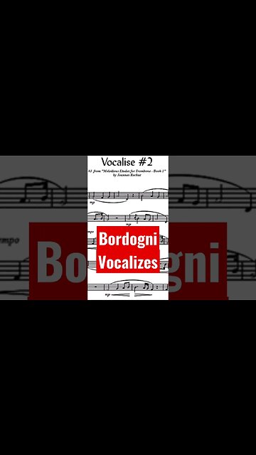 [TRUMPET VOCALISE ETUDE] Marcos Bordogni Vocalise for Trumpet #20 (Demo Solo and play-along)