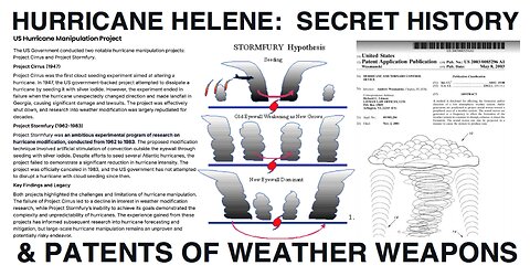 🚨🌪 HURRICANE HELENE (2024) ▪️ SECRET HISTORY & PATENTS OF WEATHER WEAPONS