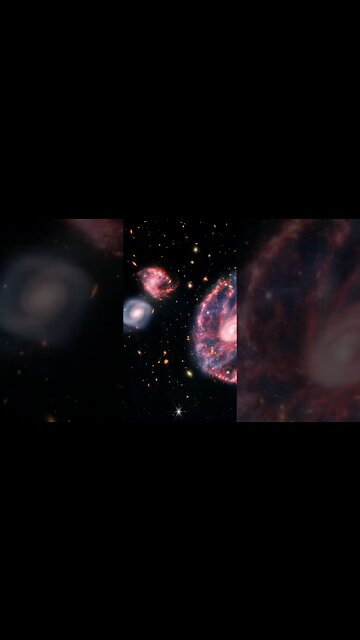 Cartwheel Galaxy Composite James Web Space Telescope REDUX #space #shorts