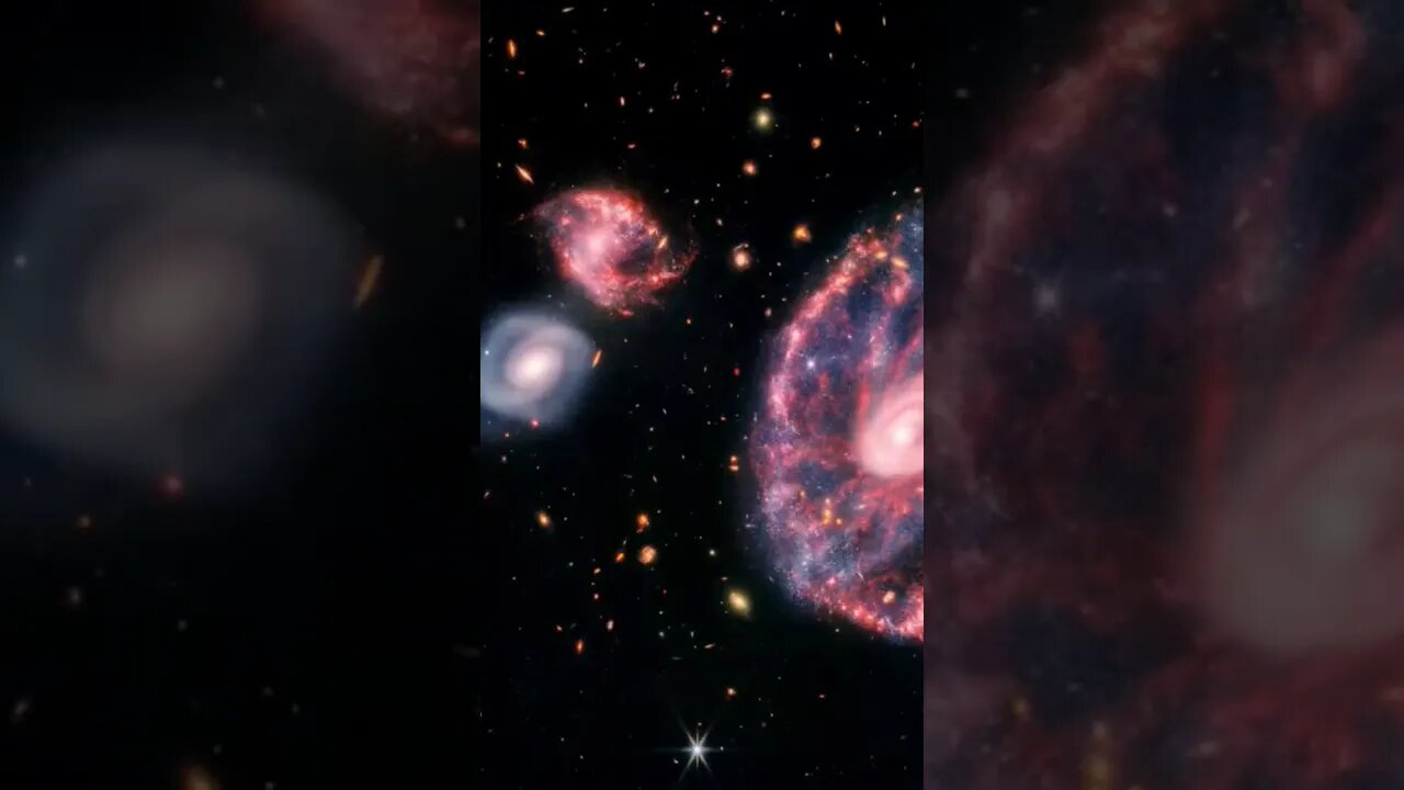 Cartwheel Galaxy Composite James Web Space Telescope REDUX #space #shorts